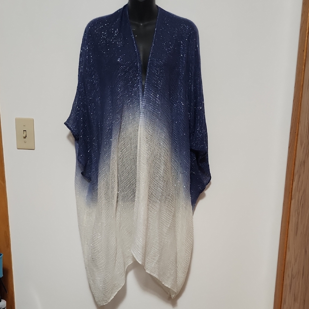 Blue and White Ombre Kimomo Cardigan